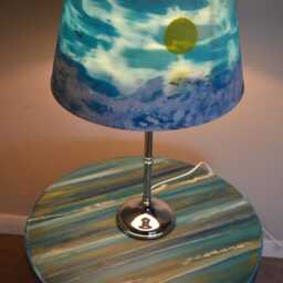 Coastal Coffee Side Table Ocean Colours Beach Inspired Living Supplied With Metal Hair Pin Or Wood Legs/Us Customers Tariff Is Paid - thumbnail 4