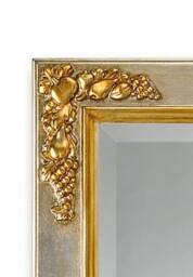 Classic Long Mirror Antique Silver & Gold Leaf - Made in Italy Wall Mirror Full Length Entryway Dressing Item # 7003 - thumbnail 3
