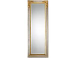 Classic Long Mirror Antique Silver & Gold Leaf - Made in Italy Wall Mirror Full Length Entryway Dressing Item # 7003 - thumbnail 1