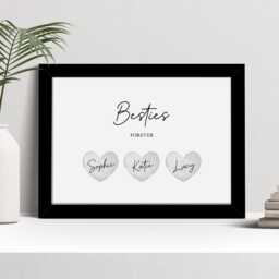 Personalised Watercolour Friendship Print, Custom Friend Gift, Wall Art Keepsake - thumbnail 2