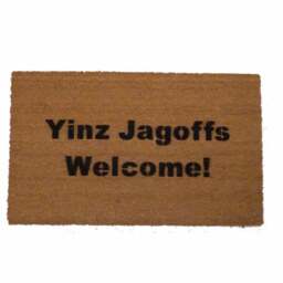 Yinz Jagoffs Welcome Doormat, Funny Pittsburgh Slang Housewarming Gift - thumbnail 1