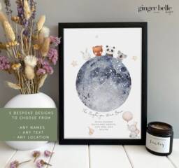 Custom Star Map - Personalized Wall Art Gift For New Baby - thumbnail 1
