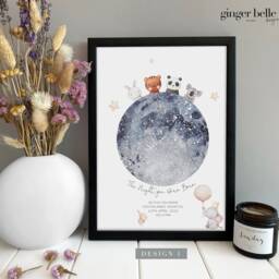 Custom Star Map - Personalized Wall Art Gift For New Baby - thumbnail 3