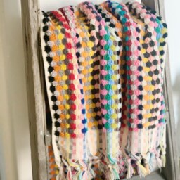 Natural Hand Towel, Rainbow Towel, Colourful Hand Turkish Cotton Loomed, Organic Soft Boho Towel - thumbnail 3