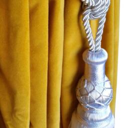 1 Beautiful Luxury New Handmade Solid White Color Window Treatments Large Drapery Curtain Tassel Rope/Cord Tie Back Holding/Holdback - thumbnail 3
