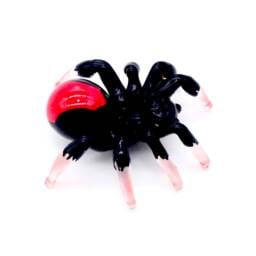 Hand Blown Glass Miniature Tarantula Little Animal Black Red Venom Spider Figurine Tiny Statue Decoration Collectible Small Painted Figure - thumbnail 2
