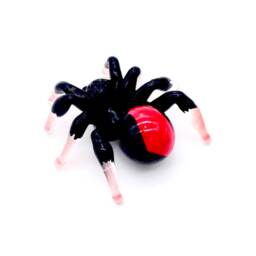 Hand Blown Glass Miniature Tarantula Little Animal Black Red Venom Spider Figurine Tiny Statue Decoration Collectible Small Painted Figure - thumbnail 3