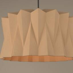 Large Origami Ceramic Pendant Light, Statement Plug-In Lamp - Naaya Sunflower - thumbnail 2