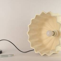 Large Origami Ceramic Pendant Light, Statement Plug-In Lamp - Naaya Sunflower - thumbnail 3