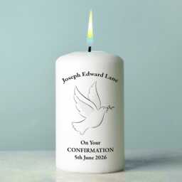 Personalised Confirmation Candle - Gifts Presented in A Organza Bag Size 13 cm X 7cm Approximately - thumbnail 2