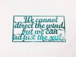 Adjust The Sails Metal Wall Art Inspirational Steel Sign