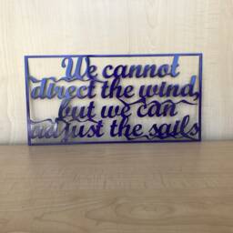 Adjust The Sails Metal Wall Art Inspirational Steel Sign - thumbnail 4