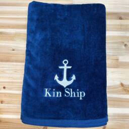 Personalized Anchor Beach Towel Nautical Boat Towel - thumbnail 2