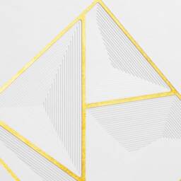 Minimalist Wall Sculpture Divided Square, Wall Art D??cor, 50x50 cm, Minimal Paper Sculpture, Deconstruction - thumbnail 2