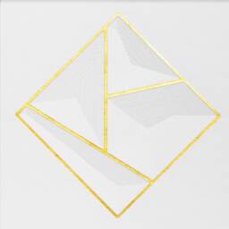 Minimalist Wall Sculpture Divided Square, Wall Art D??cor, 50x50 cm, Minimal Paper Sculpture, Deconstruction - thumbnail 1