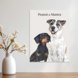 Premium Metal Print Pet Portrait - Wall Art Honour Your Furry Friend Perfect Gift For Animal Lovers - thumbnail 2