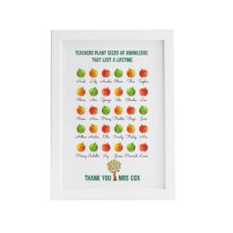 Personalised Teacher Gift Poster/End Of Year Class Bespoke Appreciation Gift 2021 Thank You Apple - thumbnail 3