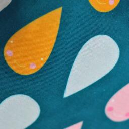 Kids Room Throw Pillow, Colorful Raindrops, Nursery Decor - thumbnail 3