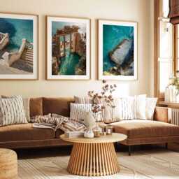 Italy Set Of 3 Wall Art Travel Poster, Art, Home Decor, Photography Mediterranean Coastal Gift - thumbnail 2