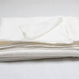 Off-White Flat Bed Sheet Made From Wide Stone Washed Linen - thumbnail 4