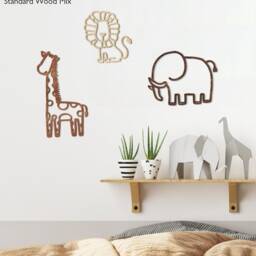 Safari Trio Wall Nursery - Decor/Home Kids Animals Children Room - thumbnail 2