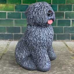 Outdoor English Dog Statue Concrete Figurine Stone Pet Sculpture Cement Sheepdog Ornament Dog Lover Gift Garden Shaggy Decoration - thumbnail 1