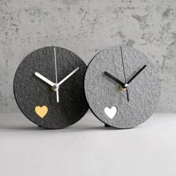 Paper Anniversary Gift For Couple, Unique Recycled Desk Clock, Eco Friendly Wedding Gift, Housewarming New Home Owner - thumbnail 3