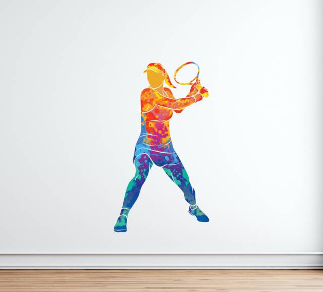 Tennis Wall Decal, Girl , Lover Sports Gifts Decor - Thevinylcreations - image 1