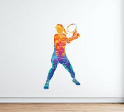 Tennis Wall Decal, Girl , Lover Sports Gifts Decor - Thevinylcreations - thumbnail 1