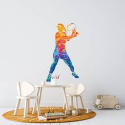 Tennis Wall Decal, Girl , Lover Sports Gifts Decor - Thevinylcreations - thumbnail 3