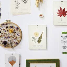 Astrological Herbarium Cancer Framed Natural Pressed Flowers, Framed Dried Flower Herbarium, Personalized Gift For - thumbnail 3