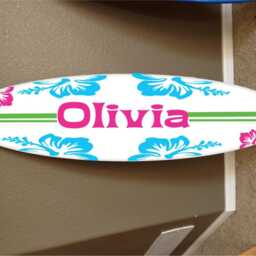 Custom Surfboard Wall Decor Hawaiian Beach Theme - 48 - thumbnail 2