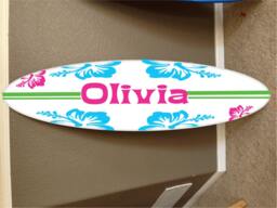 Custom Surfboard Wall Decor Hawaiian Beach Theme - 48 - thumbnail 1