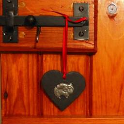 Pomeranian Design Slate Heart - Christmas Decoration 2026 Ornament Pet Dog Gift For Her - thumbnail 4