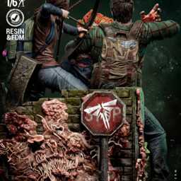Through The Ruins - Zombie Survival Duo Joel & Ellie Resin Figure 16K - thumbnail 3