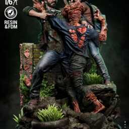 Through The Ruins - Zombie Survival Duo Joel & Ellie Resin Figure 16K - thumbnail 2