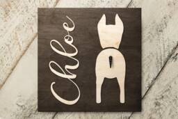 Custom French Bulldog Dog Leash Holder, Personalized Pet Name Sign For Birthday Christmas Gift - thumbnail 1