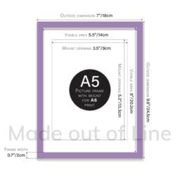 A3 Green Picture Frame, Lilac A5 Photo Blue A2 Yellow A4 Frame Uk, Rainbow Art Frames, Red Colourful - thumbnail 4