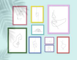 A3 Green Picture Frame, Lilac A5 Photo Blue A2 Yellow A4 Frame Uk, Rainbow Art Frames, Red Colourful