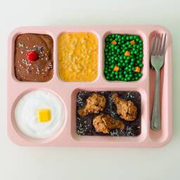 Retro School Lunch Wall Sculpture /Pop Art/ Kitschy/ Glitter/ Fake Food/ Food Decor/ Dopamine Nostalgia/ Decor - thumbnail 3
