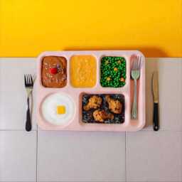 Retro School Lunch Wall Sculpture /Pop Art/ Kitschy/ Glitter/ Fake Food/ Food Decor/ Dopamine Nostalgia/ Decor - thumbnail 4