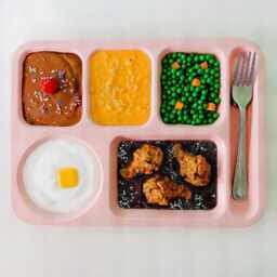 Retro School Lunch Wall Sculpture /Pop Art/ Kitschy/ Glitter/ Fake Food/ Food Decor/ Dopamine Nostalgia/ Decor - thumbnail 2