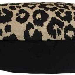 Schumacher Iconic Leopard Ebony/Natural Pillow Cover Animal Print Linen With Velvet Backing - All Sizes Available - thumbnail 2