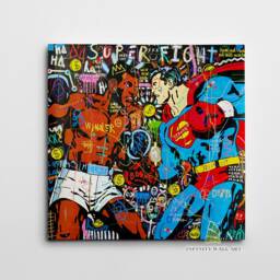 Graffiti Ali V Hero Fight Canvas Art Wall Print Picture Banksy Style Framed Home Decor -D601 - thumbnail 2