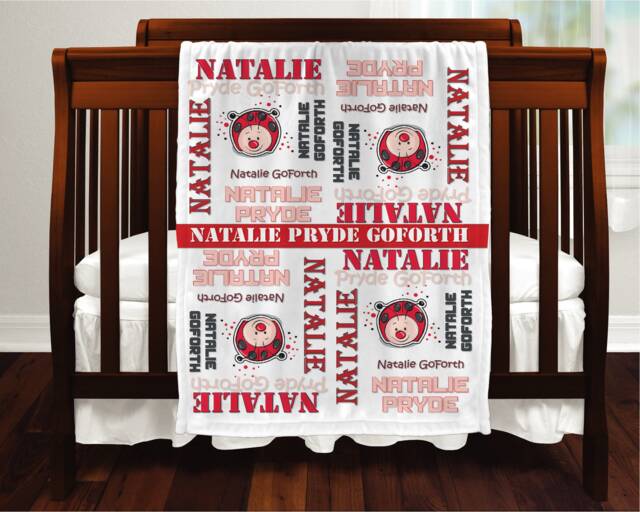 Monogram Baby Blanket With Ladybug_Create One Of A Kind Gifts For That Special