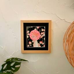 Pink Cockatoo Painting in Dry Pastel & Handmade Japanese Paper - thumbnail 1