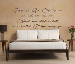 "Vinyl Wall Art Decal - ""I Choose You. & I'll You, Over & Over... Keep Choosing You." - thumbnail 1