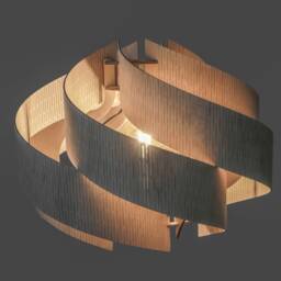 Wood Pendant Light - Modern Birch Plywood Chandelier The Secret