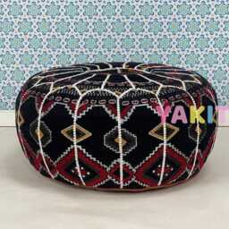 Handmade Moroccan Pouf, Authentic Ottoman Seating, Bohemian Home D??cor, Artisan-Made For Cozy Interiors, Luxury Pouf - thumbnail 2