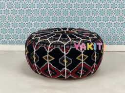 Handmade Moroccan Pouf, Authentic Ottoman Seating, Bohemian Home D??cor, Artisan-Made For Cozy Interiors, Luxury Pouf - thumbnail 1